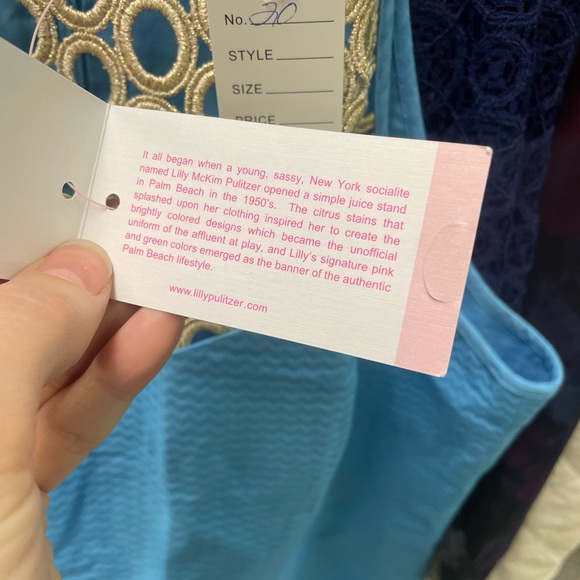 💙NWT 12 Lilly Pulitizer Double Layered Cotton Seaspray Blue Dress - Picture 4 of 6